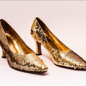 Vintage size 8 sequin heels